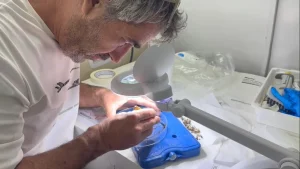 Profissional de saude em laboratorio de analises com agentes biologicos e direito a insalubridade
