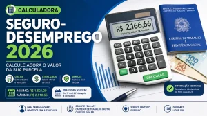 Calculadora Seguro-Desemprego 2026 para estimar o valor da parcela