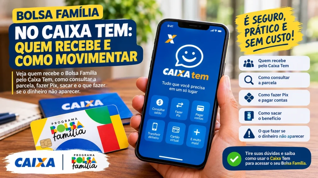 Como usar Bolsa Família no Caixa Tem para movimentar o benefício
