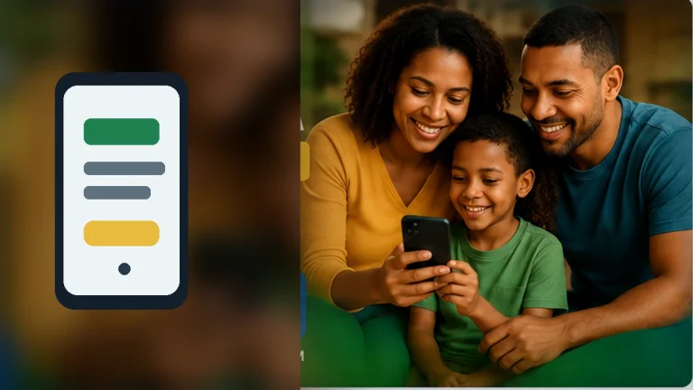 App Bolsa Família sendo usado no celular para consultar parcela de agosto de 2026