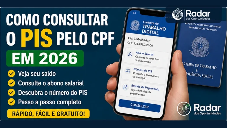 Consultar PIS pelo CPF em 2026 pela Carteira de Trabalho Digital
