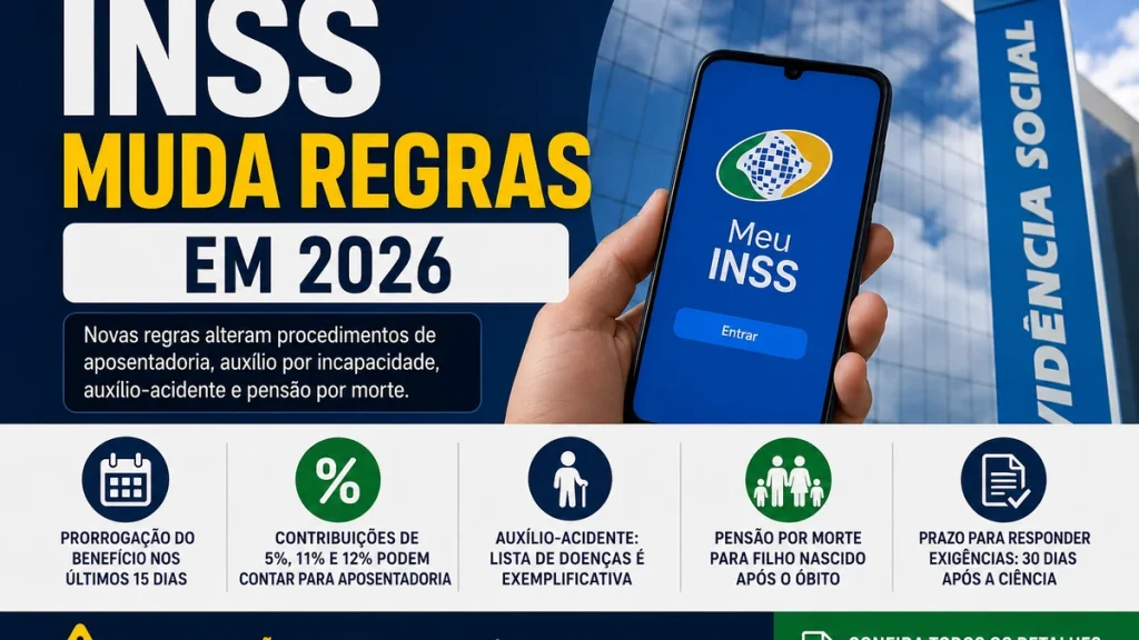 Novas regras INSS 2026 para aposentadoria e benefícios