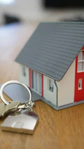 Chaves de imóvel e casas residenciais novas